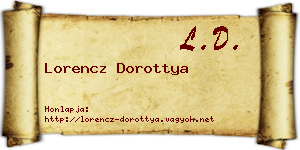 Lorencz Dorottya névjegykártya