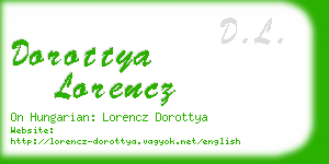 dorottya lorencz business card